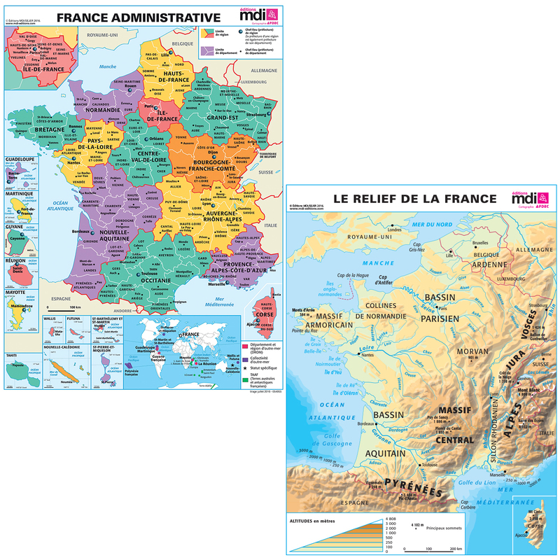 carte france géographie