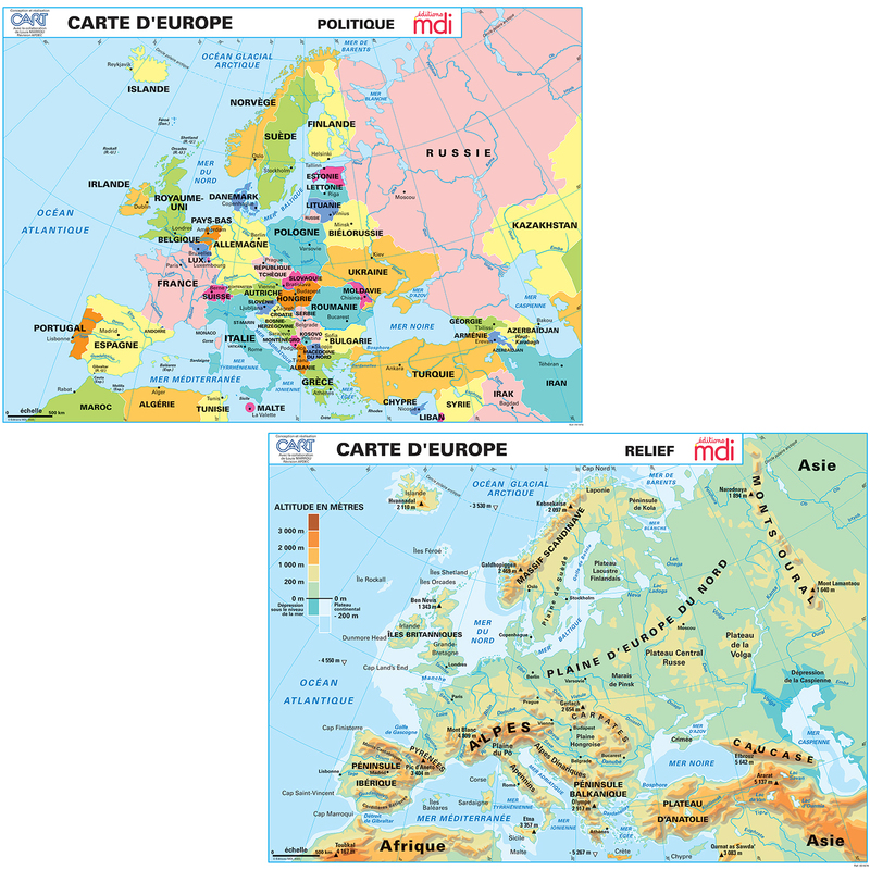 Carte de l'Europe avec les capitales : page 7
