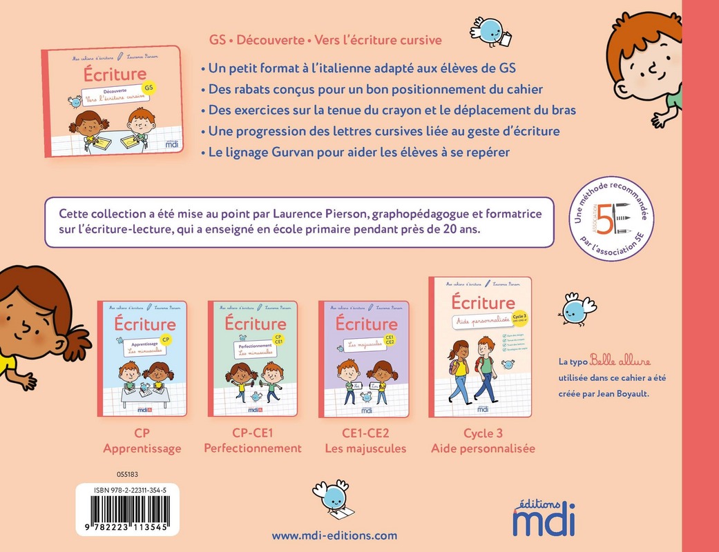 Cahier D'écriture Brunnen GS - A4, 16 Feuilles - Linéature GS Pour école