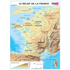 La carte France Relief et France Nouvelles Régions