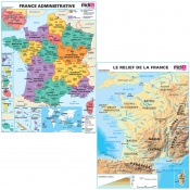 La carte France Relief et France Nouvelles Régions