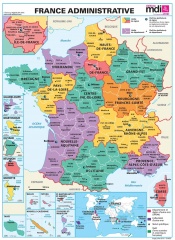 Poster France Administrative Nouvelles Régions