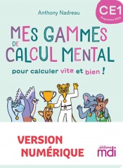 Mes gammes de calcul mental - cahier CE1 - Numérique enseignant